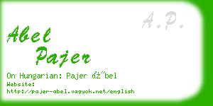 abel pajer business card